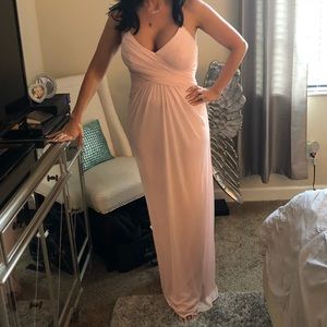 David’s Bridal Petal Pink Color Bridesmaid Dress